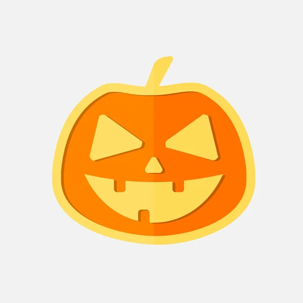 Halloween Zucca Isolato Stile Piatto Illustrazione Festa — Foto Stock