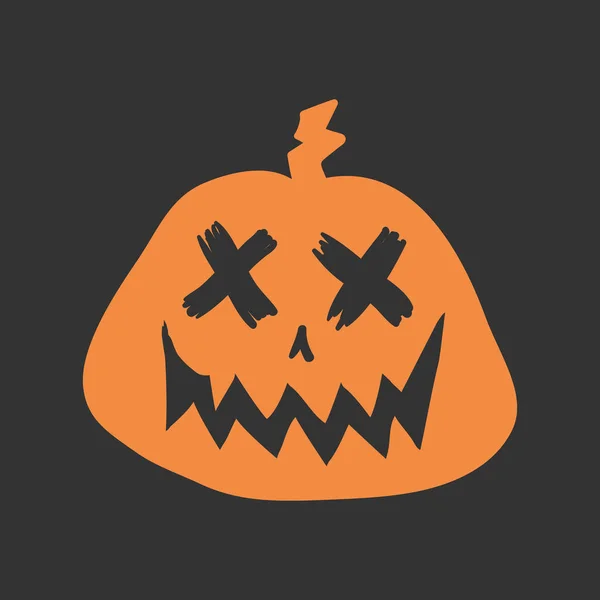 Halloween Pumpa Isolerad Platt Stil Holiday Illustration — Stockfoto