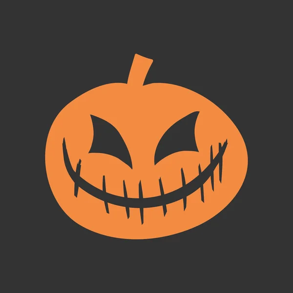 Halloween Zucca Isolato Stile Piatto Illustrazione Festa — Foto Stock