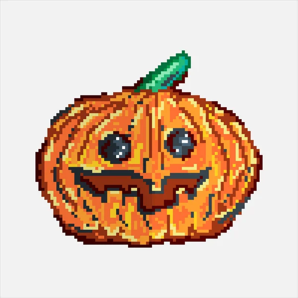 Halloween Citrouille Style Pixel Art Isolé Illustration Vacances — Photo