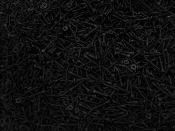 Ξύλινες Βίδες Στήριξης Από Ανοξείδωτο Ατσάλι Σκούρο Μαύρο Φόντο Για — Φωτογραφία Αρχείου