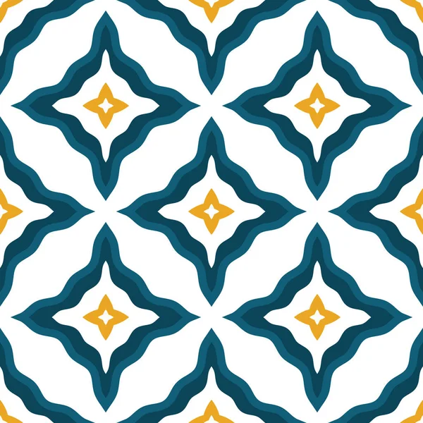地中海风格瓷砖图案少数民族民俗装饰品色彩斑斓的无缝几何图案古老东方装饰元素背景 — 图库照片
