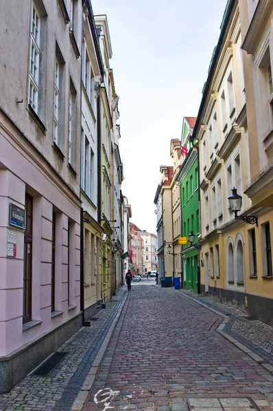 Poznan Polonya Şubat 2019 Kronowska Sokak Renkli Binalar — Stok fotoğraf