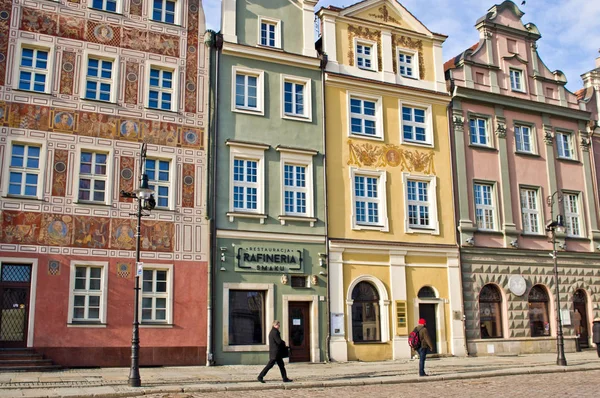 Posen Polen Februar 2019 Altstadtplatz Mit Historischen Gebäuden Beliebtes Touristenziel — Stockfoto