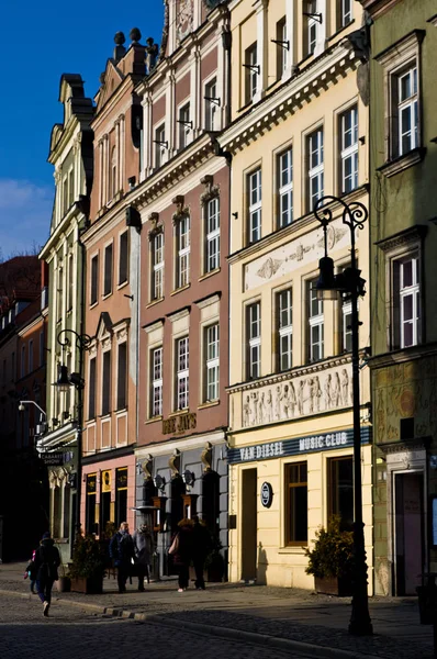 Poznan Poland February 6Th 2019 Colorful Buildings Old Town Square — Stock Photo, Image