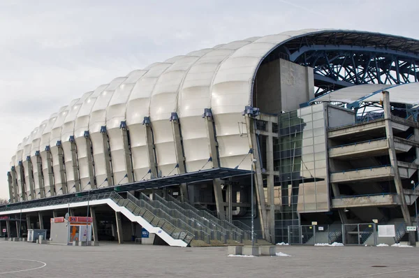 Poznan Polonia Febrero 2019 Exterior Del Estadio Del Club Fútbol — Foto de Stock