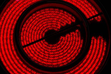 Sıcak elektrikli ocağın veya hob detay