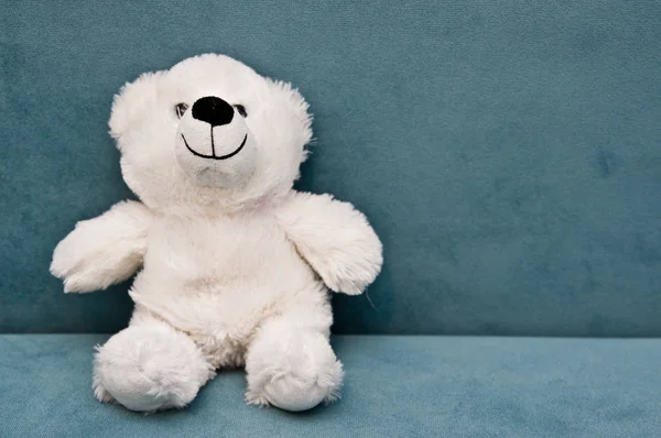 Chambre Enfants Détail Peluche Douce Générique Sur Lit — Photo