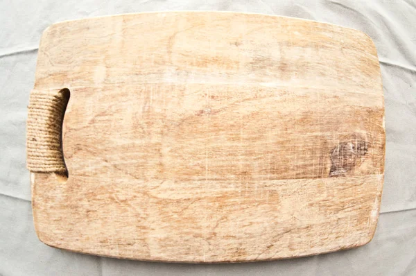Placa de corte de madeira fisheye vista — Fotografia de Stock