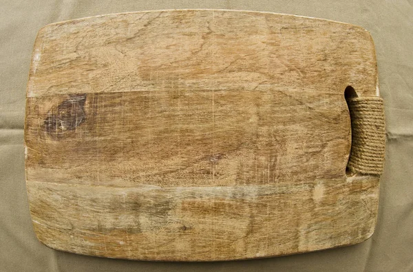 Placa de corte de madeira fishe olho vista fundo . — Fotografia de Stock