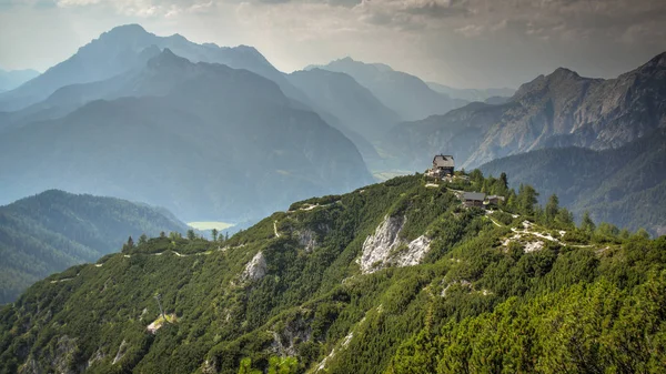 Mountain Lodge Hilltop Austria Zell See Panorama — Stock Photo, Image