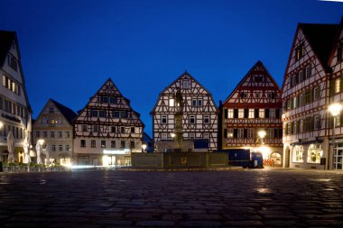 Almanya eski ortaçağ pazar yeri şehir merkezi