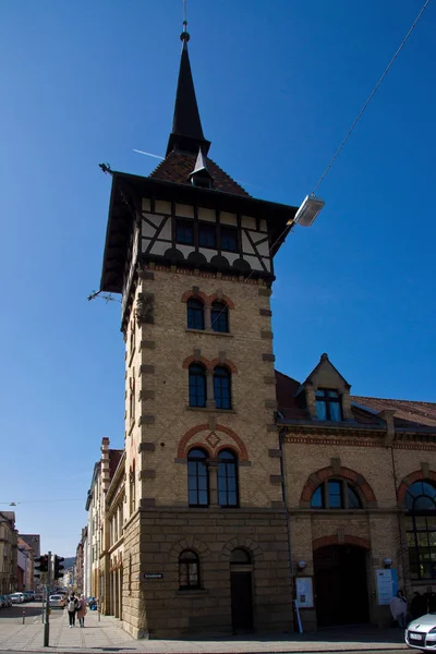 Almanya Şehir Eski Kule Itfaiye Stuttgart — Stok fotoğraf