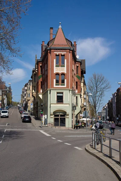 Germany Daytime Old Corner House Stuttgart — Stock Photo, Image