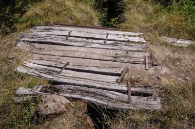 Fransa Alsace dağ vogesen Dünya Savaşı'ndan bir anıt kalıntıları