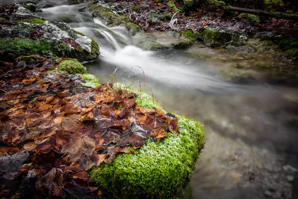 Alemania Cascada Corriente Agua Con Hielo Heladas —  Fotos de Stock