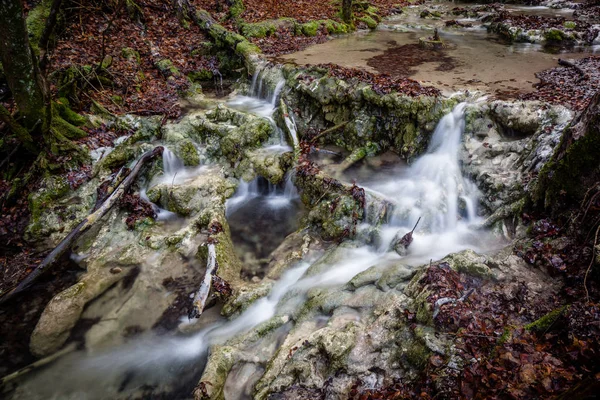 Alemania Cascada Corriente Agua Con Hielo Heladas —  Fotos de Stock