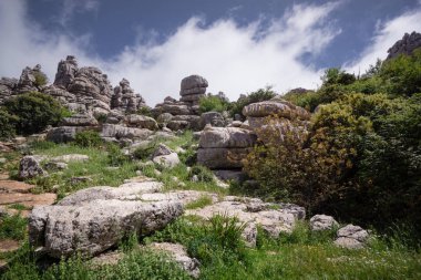 Spain Andalusia travel El Torcal Antequera National Park Malaga clipart