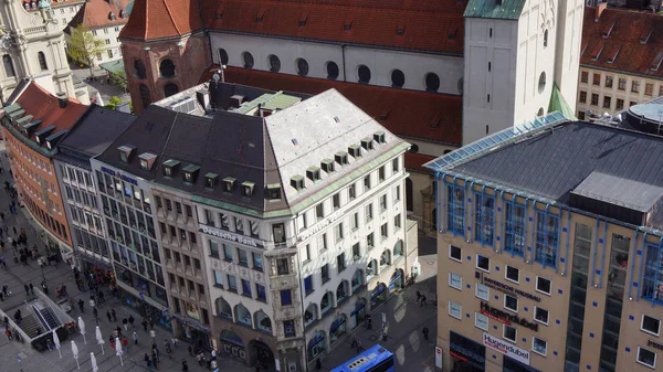 Munich Marienplatz Bavaria Vista del nuevo ayuntamiento — Foto de Stock