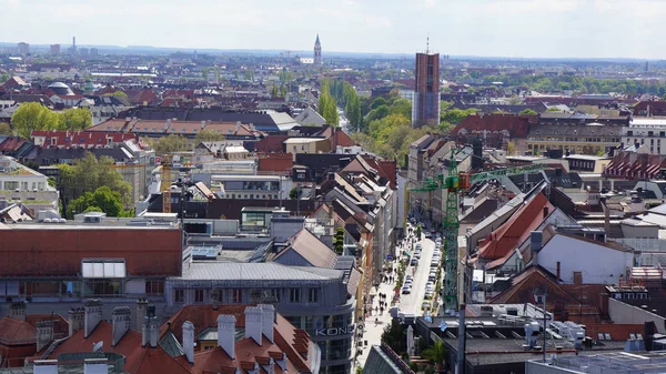 Munich Marienplatz Bavaria Vista del nuevo ayuntamiento — Foto de Stock