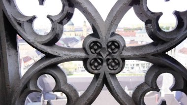 Münih Marienplatz Bavyera yeni Belediye Binası görüş