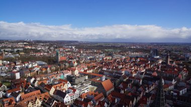 eski şehir çeyrek yukarıdan üzerinden Ulm görünüm