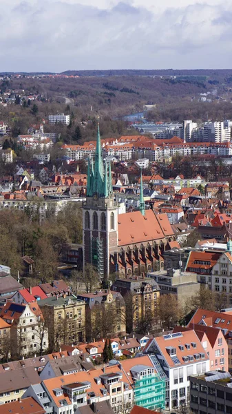 Vista de la iglesia desde ulm minster — Foto de Stock