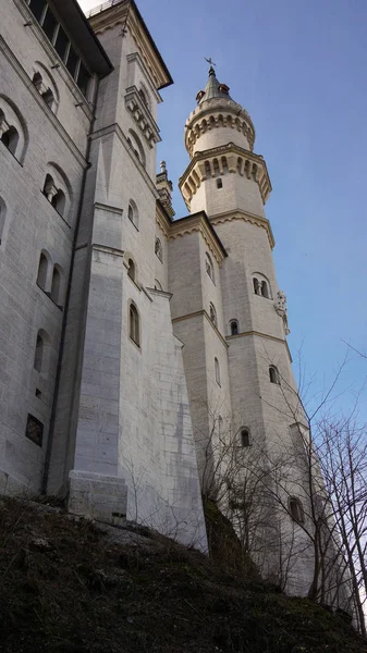 Fachada do castelo neuschwanstein — Fotografia de Stock