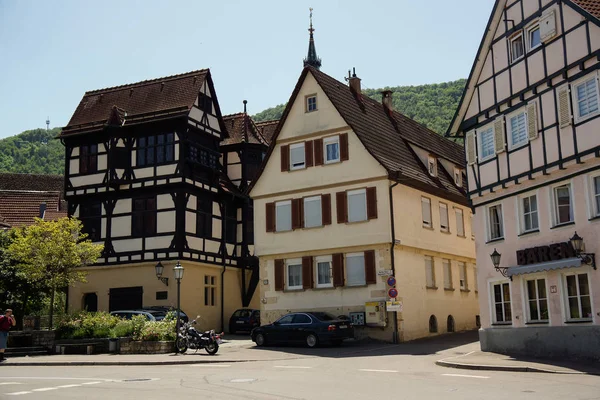 Bad Urach cidade antiga em baden wuerttemberg — Fotografia de Stock