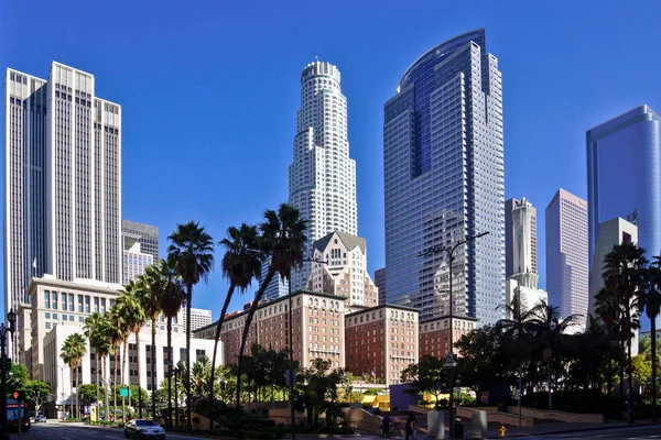 LA Downtown skyscraper in sunshine — Stock Photo, Image