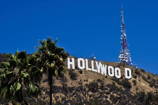 Viagem Rodoviária Longo Dos Eua West Coast Hollywood Sinal Colina — Fotografia de Stock