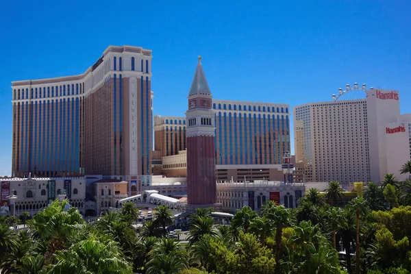 Vegas at daytime famous casinos — Stock Photo, Image