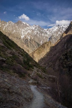 kazbegi milli parkında dağ panoraması