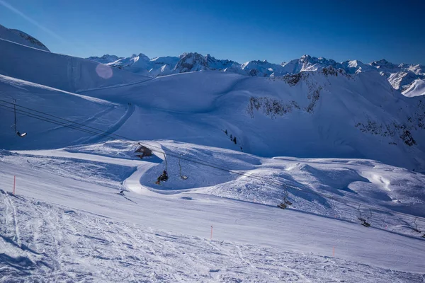 Góra Nebelhorn w zimie ikony sceny — Zdjęcie stockowe