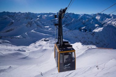 kışın oberstdorf dağ üstü