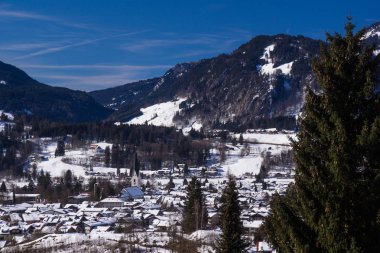 alman alpleri dağ başı kış açık gün
