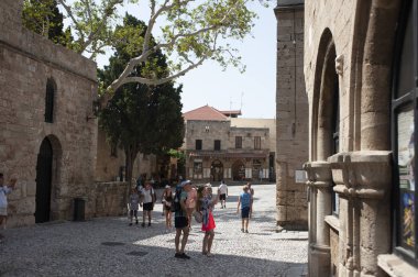 Rodos eski şehir merkezi. Yunanistan.