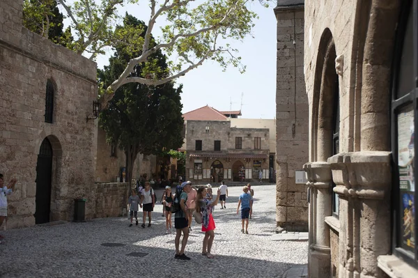 Rodos eski şehir merkezi. Yunanistan.