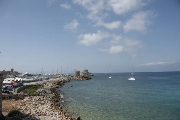 Fuerte San Nicolás Puerto Mandaki Rodas — Foto de Stock