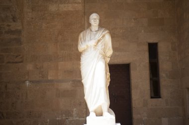 14. yüzyılın Ortaçağ palace Grand Master Kinights, St John of, Rodos, Yunanistan iç avlusu. UNESCO Dünya Miras Listesi.