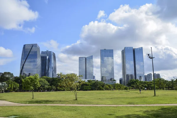 Modern binalar Sao Paulo Parque görünümünden yapmak Povo