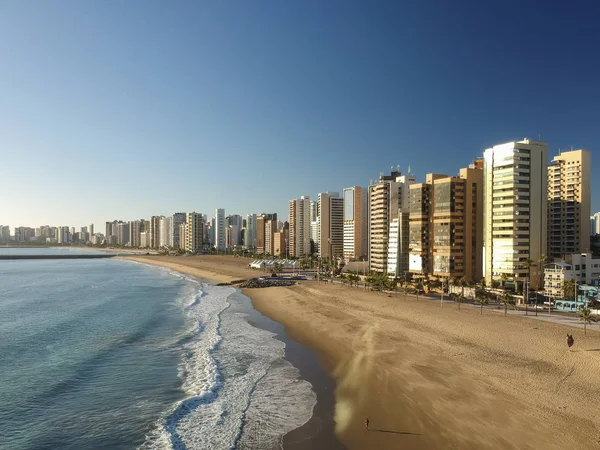 Praia de Iracema Beach yukarıdan, Fortaleza, Ceara devlet, Brezilya