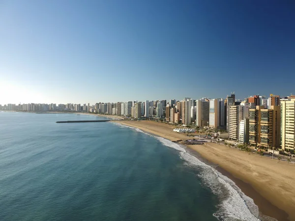 Praia de Iracema Beach yukarıdan, Fortaleza, Ceara devlet, Brezilya