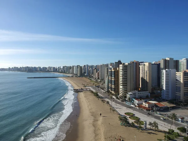 Praia de Iracema Beach yukarıdan, Fortaleza, Ceara devlet, Brezilya