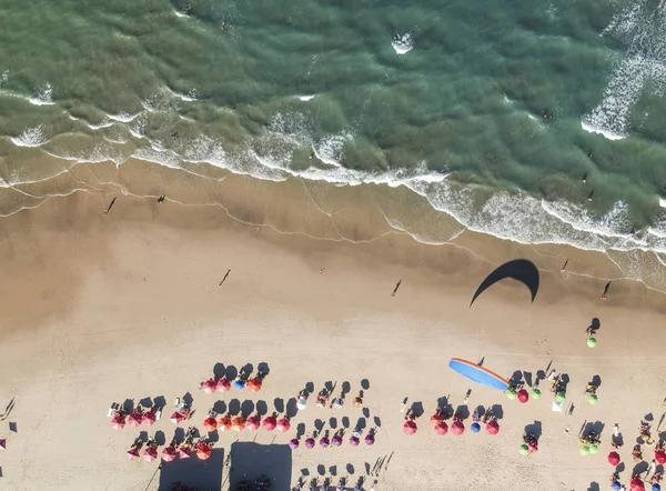 Canoa Quebrada Beach, Ceara, kuzeydoğu Brezilya havadan görünümü