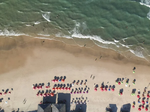 Canoa Quebrada Beach, Ceara, kuzeydoğu Brezilya havadan görünümü