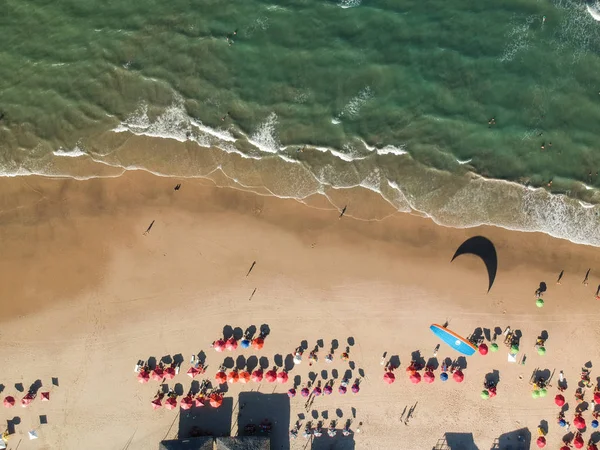 Canoa Quebrada Beach, Ceara, kuzeydoğu Brezilya havadan görünümü