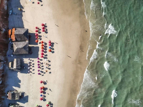 Canoa Quebrada Beach, Ceara, kuzeydoğu Brezilya havadan görünümü