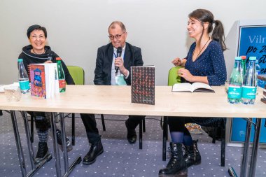 Vilnius, Litvanya - 21 Şubat 2019: Vilnius Kitap Fuarı. 
