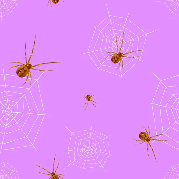 Spider Cobweb Vecteur Motif Sans Couture Pour Éducation Science Toute — Image vectorielle
